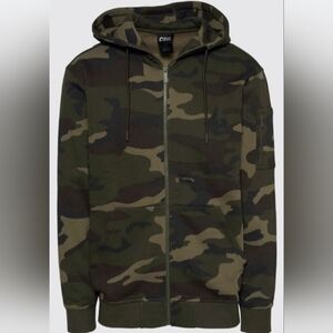CSG Men's Camo Zip-Up Hoodie Large